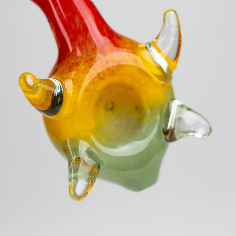 O 4" Turtle Shape Rasta insideout pipe [PIP976]