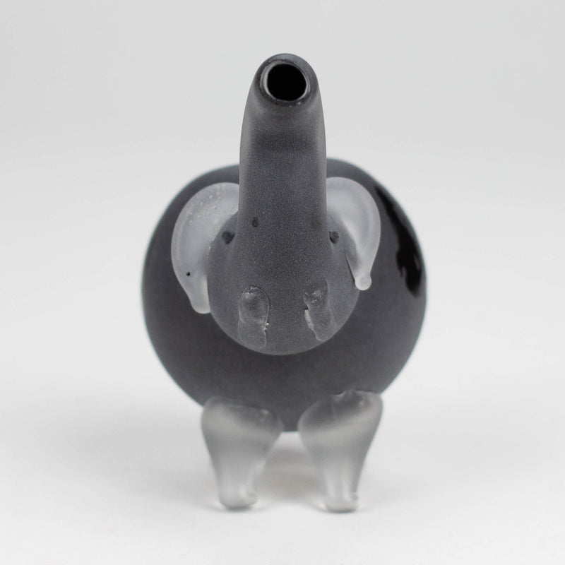 O 4.25" Elephant Frosted Glass Pipe - Assorted Colors [PIP187]