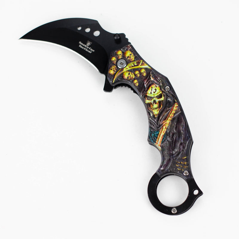 O Snake Eye | Skull Design folding Karambit 3 " Blade [SE-12990]