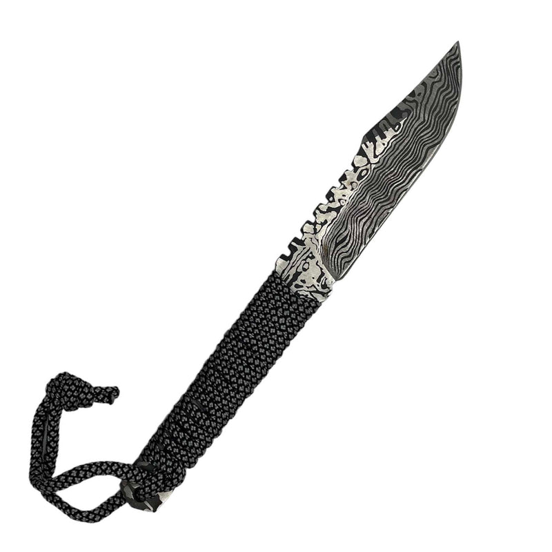 O 8" Full Tang Fixed Patterned Blade Hunting Knives