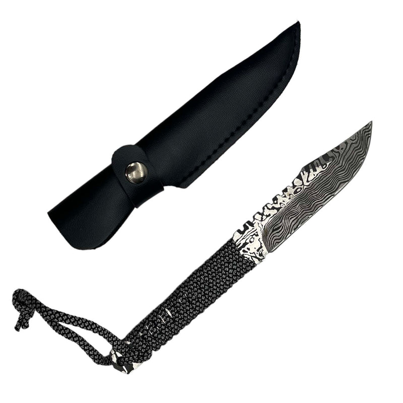 O 8" Full Tang Fixed Patterned Blade Hunting Knives