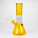 8" single dome Percolator glass water bong [GHWP-24] Glass Bong Purple Haze Smoke Inc Yellow