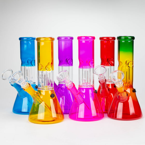 O 8" single dome Percolator glass water bong [GHWP-24]