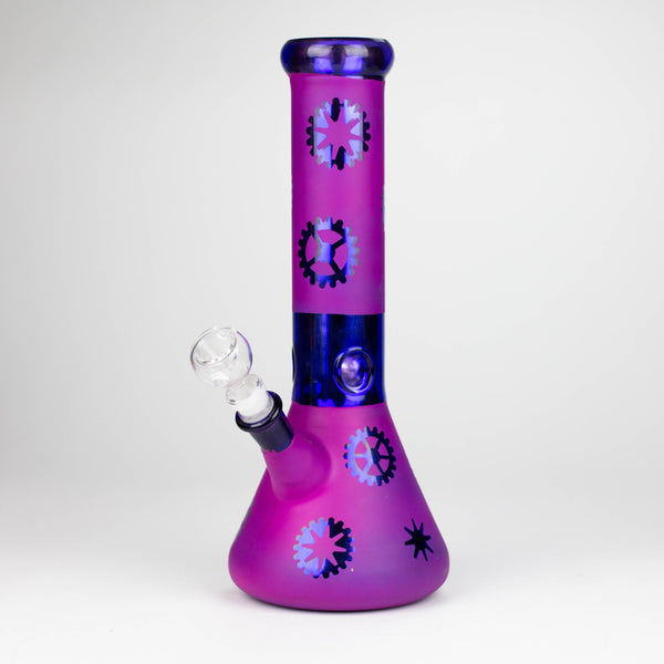 O 12" Purple Wheel Glass Water Bong