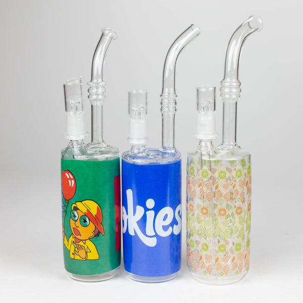 9" Shatter Soda Bong-Assorted designs Glass Rig Super Supplys Inc