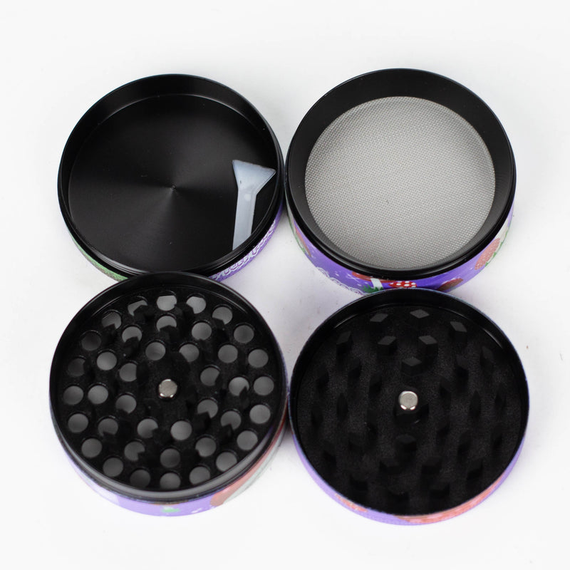 O 2.5" Metal Grinder 4 Layers with Fairytale Design Box of 6 [GZ401]