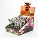 Aluminum and Glass pipe with Weed War design Box of 24 [YD127] Glass Pipe 777 Smoke