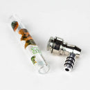 Aluminum and Glass pipe with Weed War design Box of 24 [YD127] Glass Pipe 777 Smoke