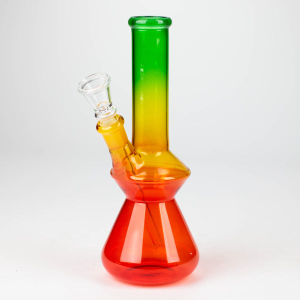 O 7" Rasta Color Water pipe-Designs Assorted