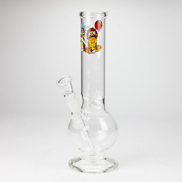 O 10" Clear Water pipe with cartoon tattoo-Assorted