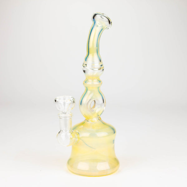 O 8" gold fumed glass water Pipe