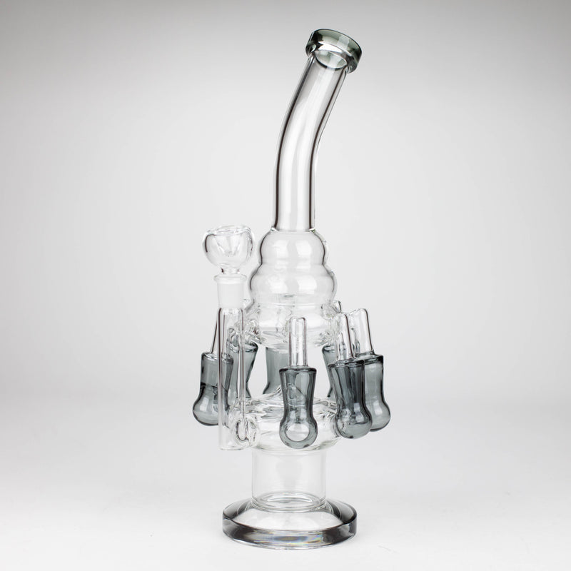 O 13" Multi chamber glass bong with inline difuser