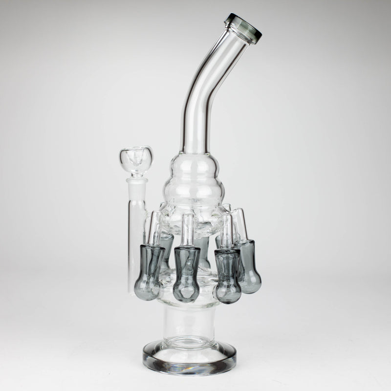 O 13" Multi chamber glass bong with inline difuser