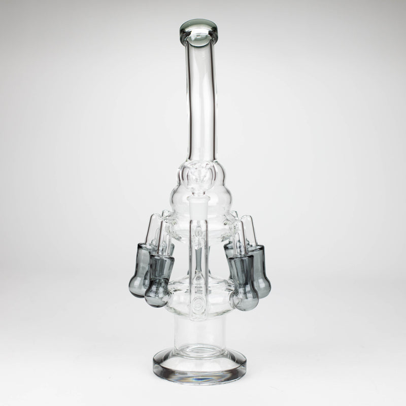 O 13" Multi chamber glass bong with inline difuser