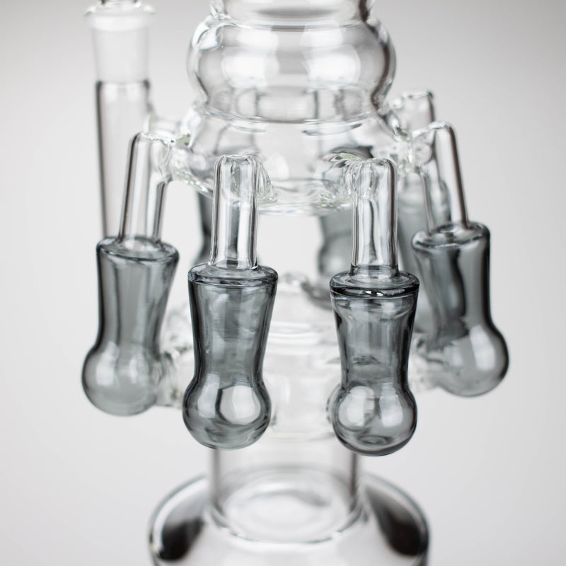 O 13" Multi chamber glass bong with inline difuser