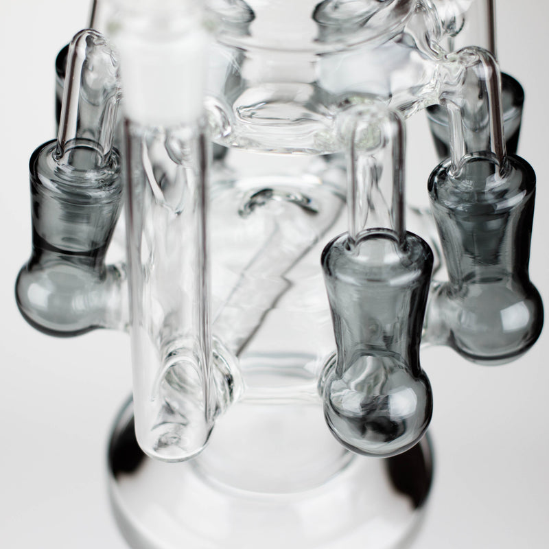 O 13" Multi chamber glass bong with inline difuser