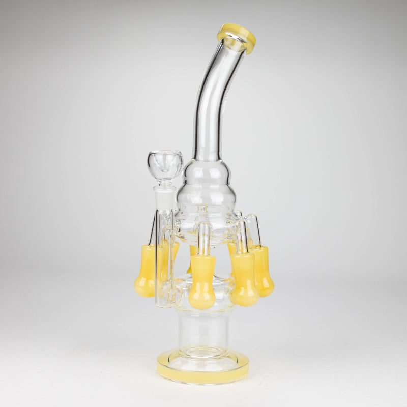 O 13" Multi chamber glass bong with inline difuser