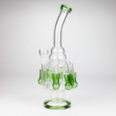 13" Multi chamber glass bong with inline difuser Glass Bong Bongzie Smokes Green