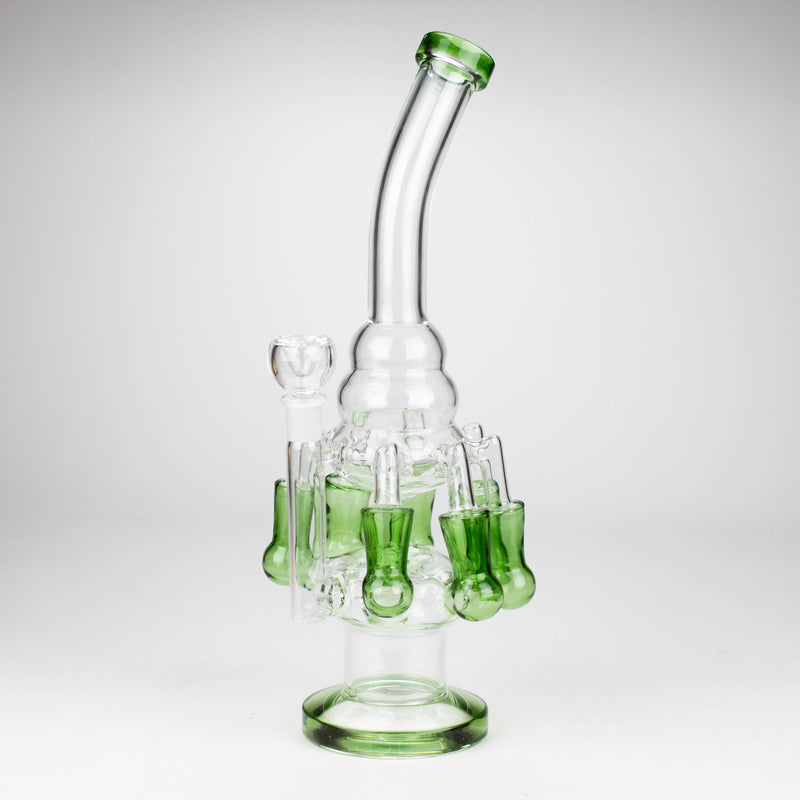 O 13" Multi chamber glass bong with inline difuser