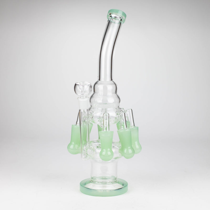 O 13" Multi chamber glass bong with inline difuser