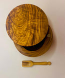 VOW | Olive Wood Jar-Magnetic Lid-Doozer Wooden Pipe Variety Olive Wood