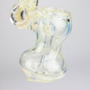 6" Single chamber Bubbler Glass Pipe Bongzie Smokes