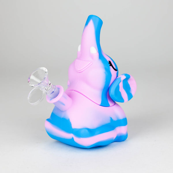 O 6" Elephant Silicon Bong-Assorted [BG104]