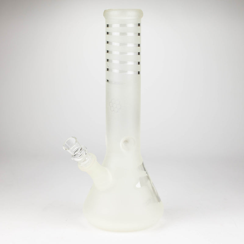 O 12" GLOW IN DARK BEAKER BONG WITH ICE CATCHER