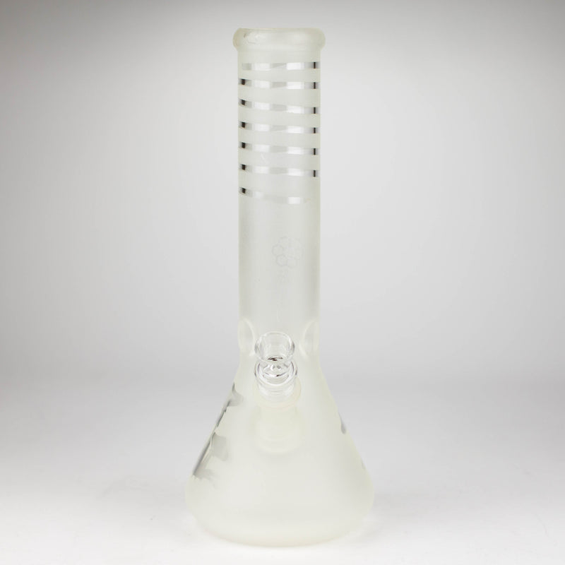 O 12" GLOW IN DARK BEAKER BONG WITH ICE CATCHER