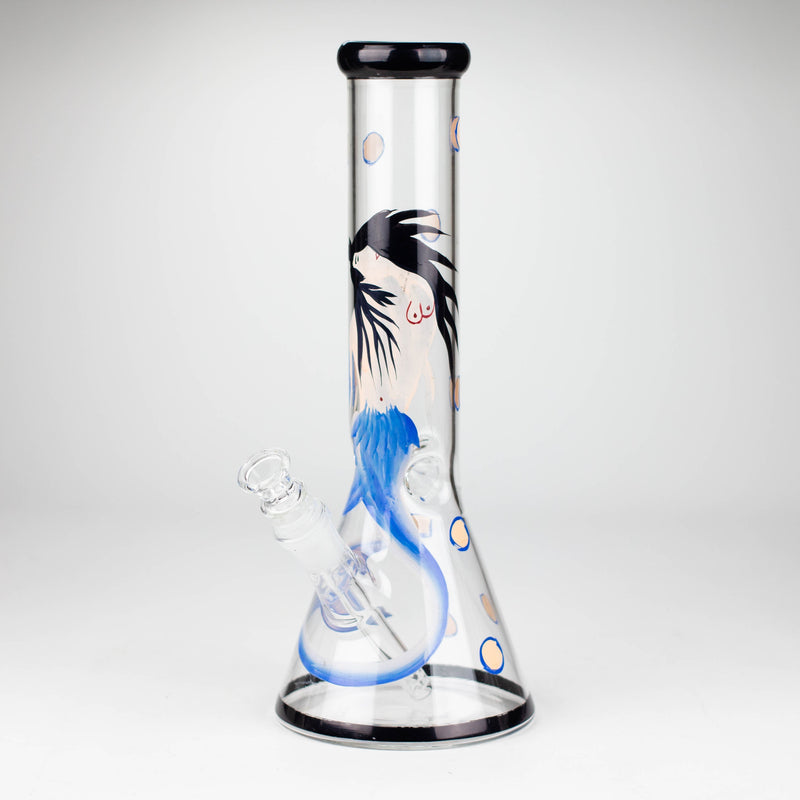 O 12" MERMAID BEAKER GLASS BONG