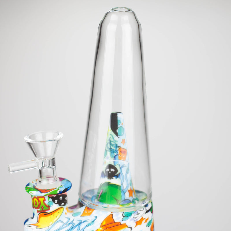 O 8.5" Silicone cone shape water bong-Assorted [H151P]