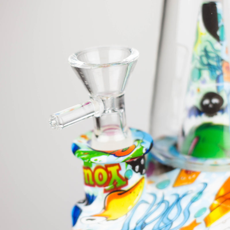 O 8.5" Silicone cone shape water bong-Assorted [H151P]