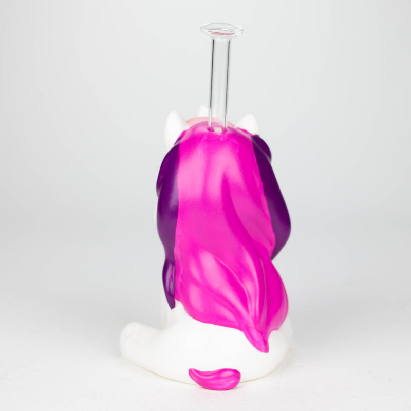 O 7.6" Vinyl unicorn water pipe [H395]