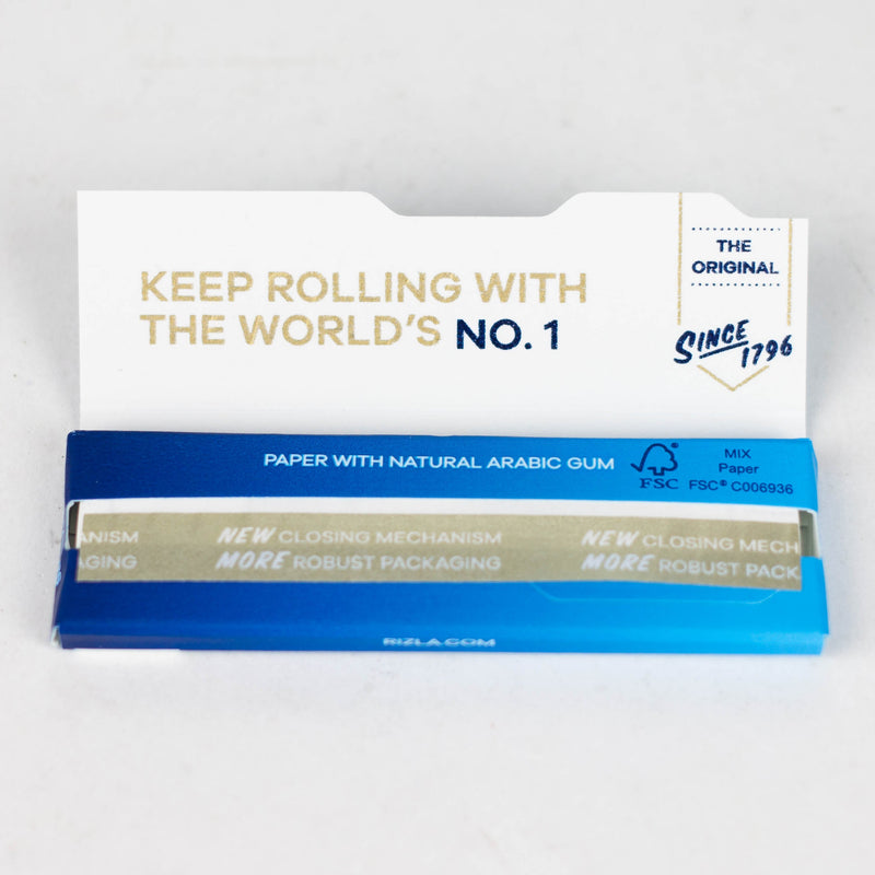 O Rizla | Thin Blue single wide size Box of 100