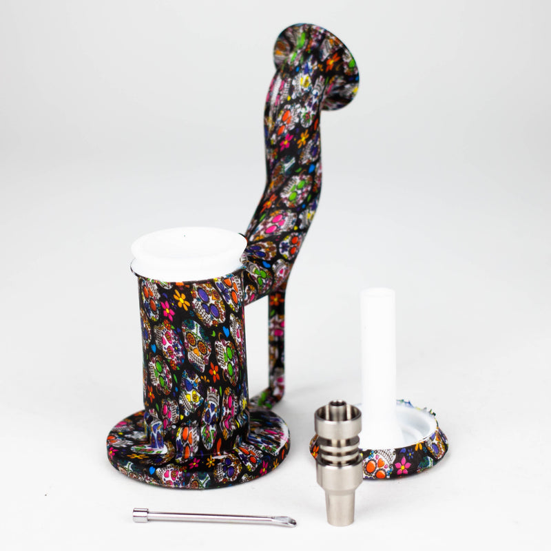 O 6" Silicone Dabber Rig with titanium nail