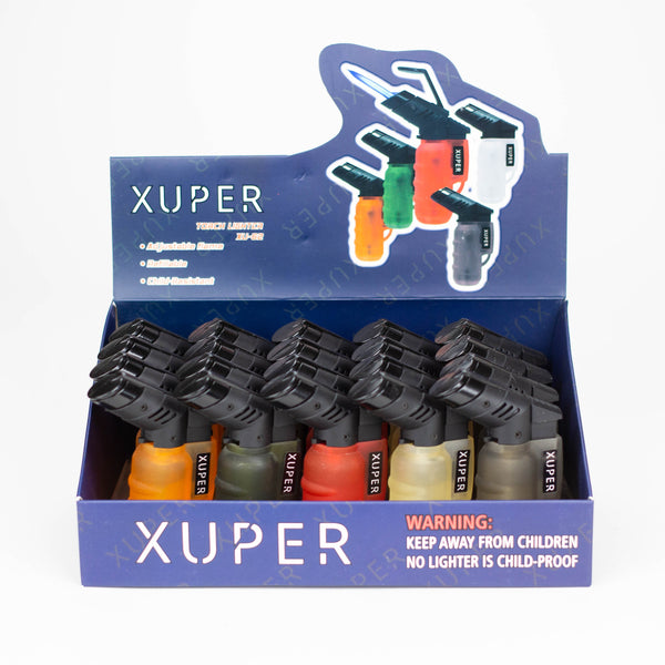 O XUPER Lighter single flame Torch box of 20 [98-1162]