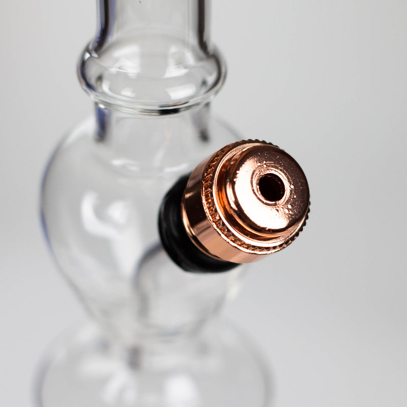 O HIT | 5" miniature glass water bong with metal stem