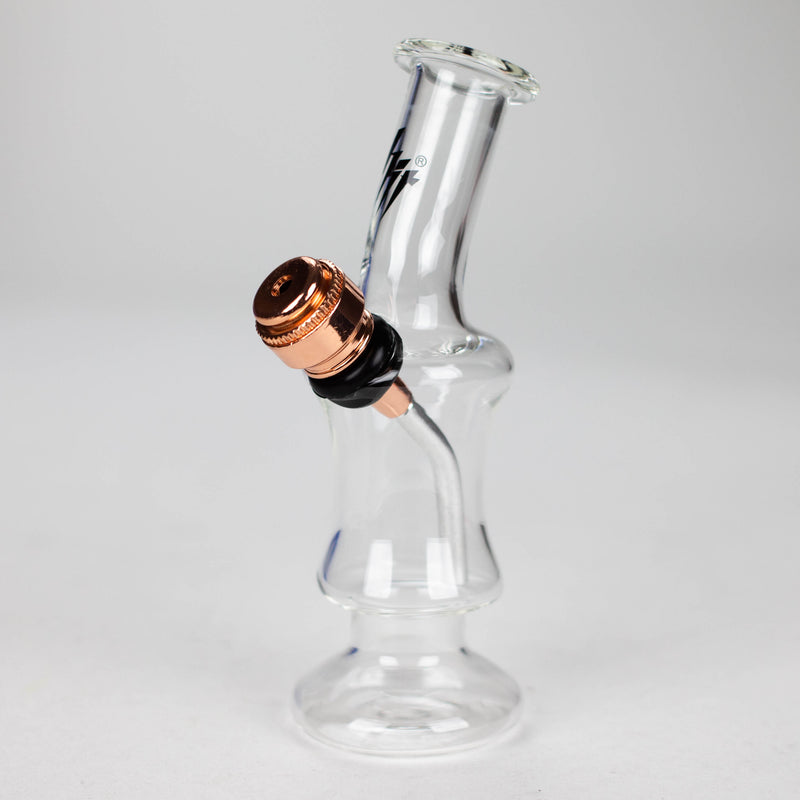 O HIT | 5" miniature glass water bong with metal stem