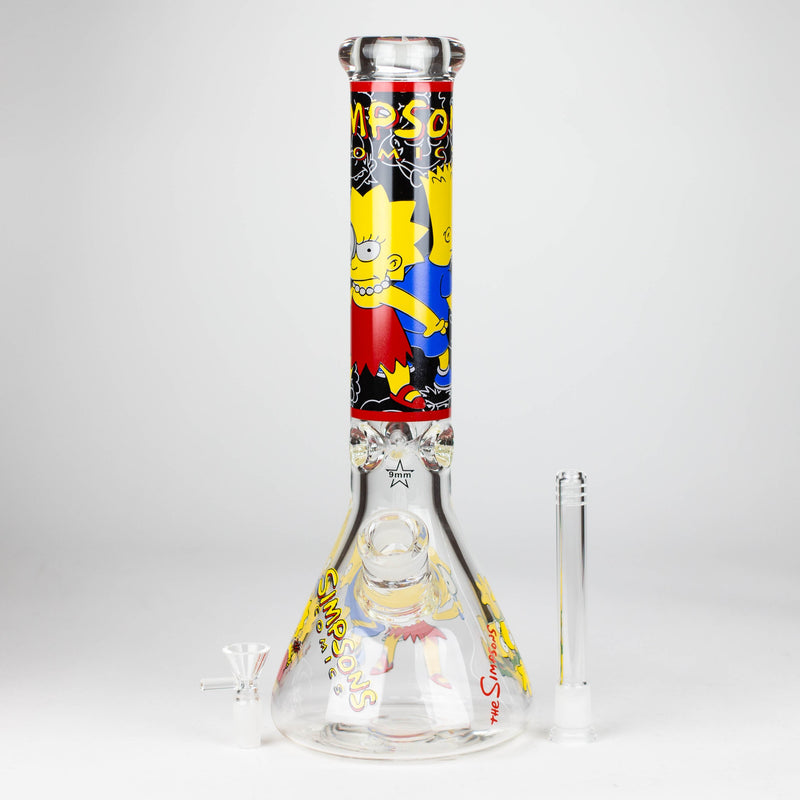 O 14" Cartoon 9 mm glass bong [PIP836]