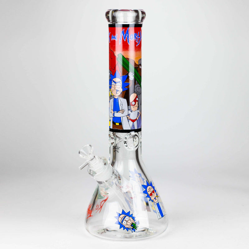 O 14" Cartoon 9 mm glass bong [PIP836]