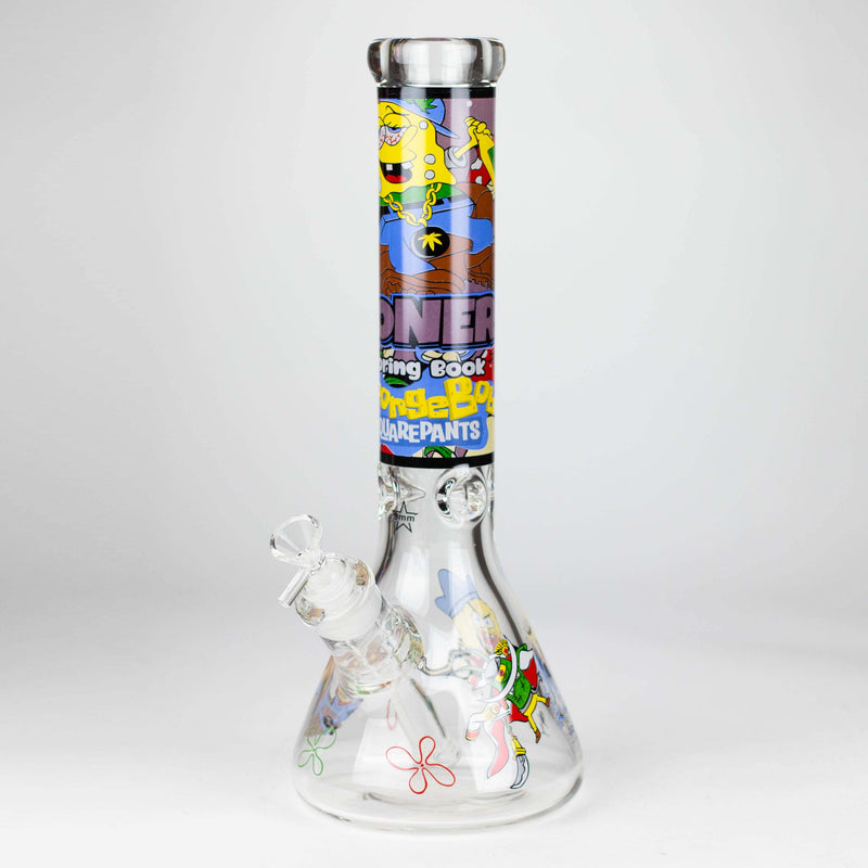 O 14" Cartoon 9 mm glass bong [PIP836]