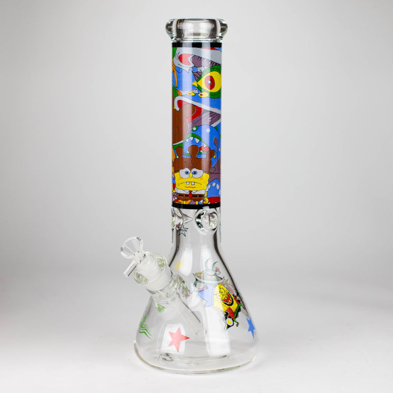 O 14" Cartoon 9 mm glass bong [PIP836]