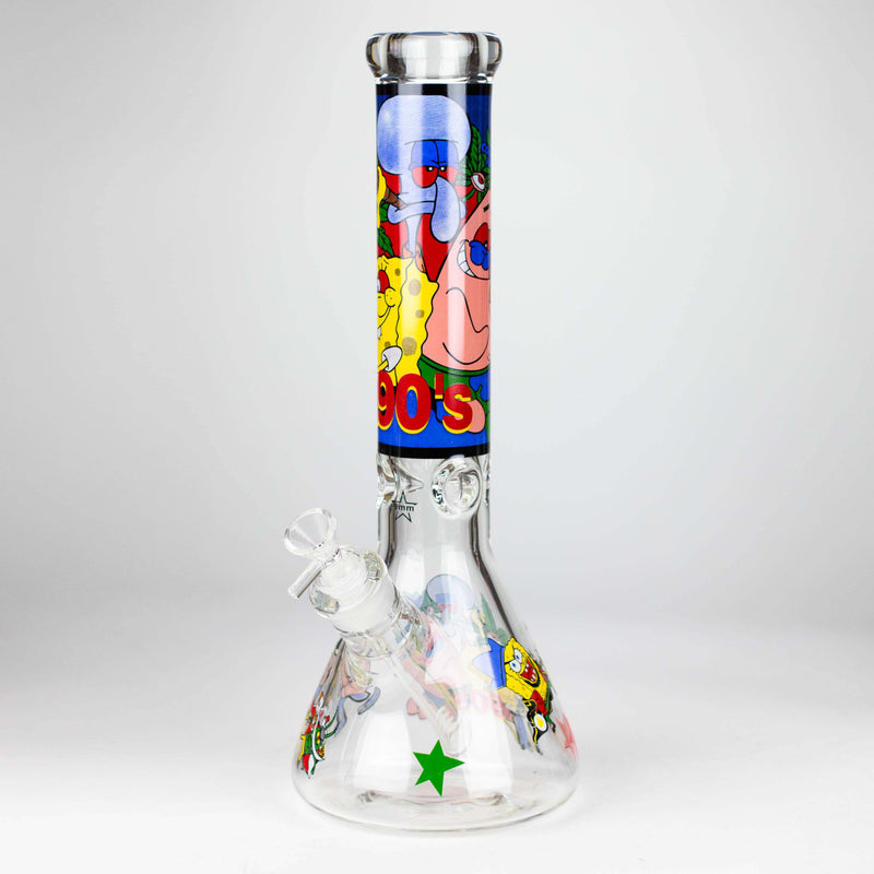 O 14" Cartoon 9 mm glass bong [PIP836]