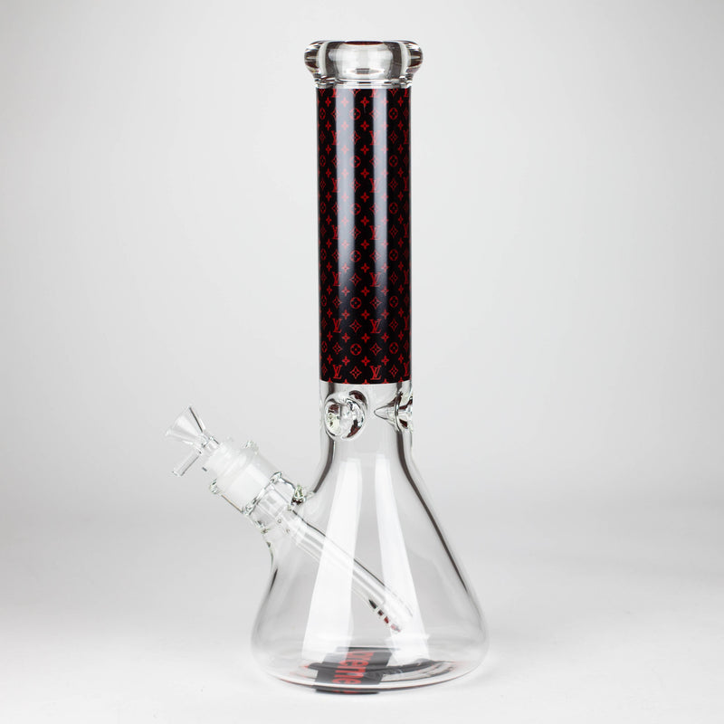 O 14" Luxury Pattern 9mm glass bong [PIP871]