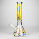 14" Yellow Family Cartoon 9 mm glass bongs [PIP789] Glass Bong NIBO Distribution