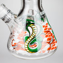 14" Cobra snake Glow 9mm glass bong [PIP868] Glass Bong NIBO Distribution