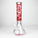 14" Hemp Weed 9mm glass bong [PIP845] Glass Bong NIBO Distribution Red