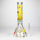 14" Yellow Family Cartoon 9 mm glass bongs [PIP789] Glass Bong NIBO Distribution