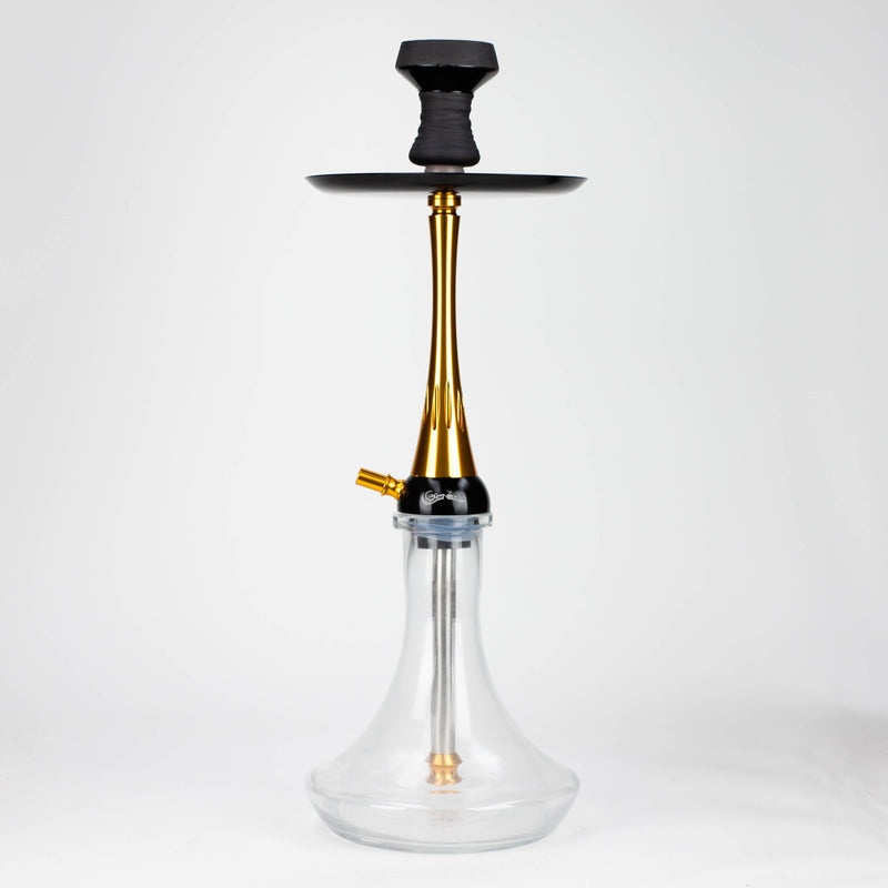 O Genie | 22.5″ Aluminum Hookah with Diffuser,Tray, and Soft Touch Silicone Hose [SS-04]