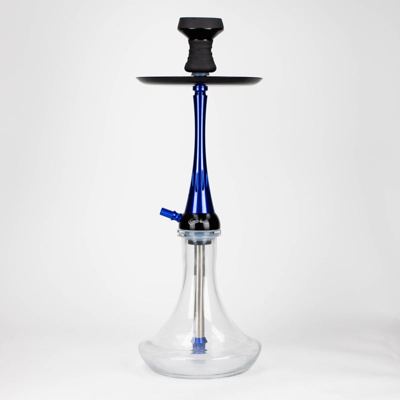 O Genie | 22.5″ Aluminum Hookah with Diffuser,Tray, and Soft Touch Silicone Hose [SS-04]